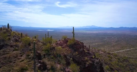 Cactus Mountain Fly Over Video stock 86873782