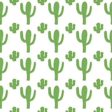 Cactus pattern. Colorful cactus pattern design. Cactus. Desert plant pattern Stock Illustration