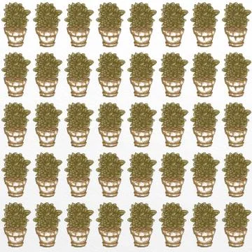 Cactus, pattern, fabric, repeating pattern Stock Illustration