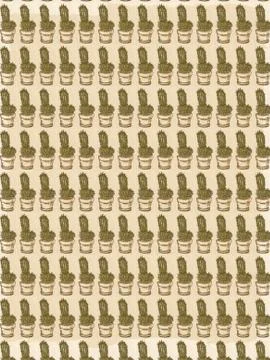 Cactus, pattern, fabric, repeating pattern Stock Illustration