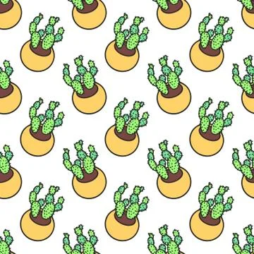 Cactus pattern Stock Illustration