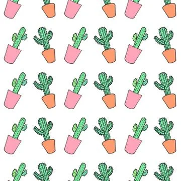 Cactus pattern Stock-Illustration