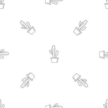 Cactus pattern seamless vector Illustrazione stock