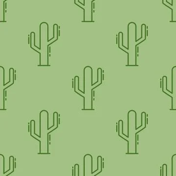 Cactus pattern. Vector illustration Stock Illustration