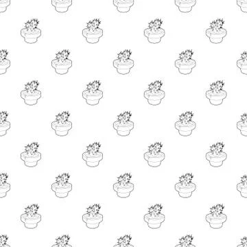 Cactus pattern vector seamless 스톡 일러스트