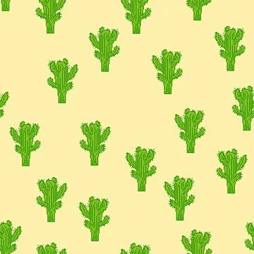 Cactus pixel art pattern seamless. 8 bit Cactus background. vector illustrati 스톡 일러스트