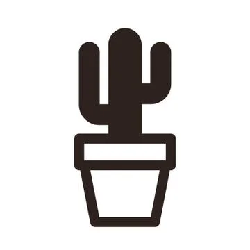 Cactus in pot icon Stock Illustration