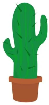 Cactus in a pot Stock Illustration