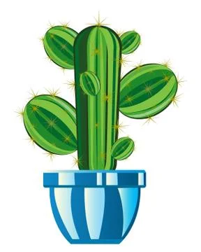 Cactus in pot Stock Illustration
