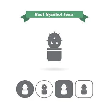 Cactus in pot Stock Illustration