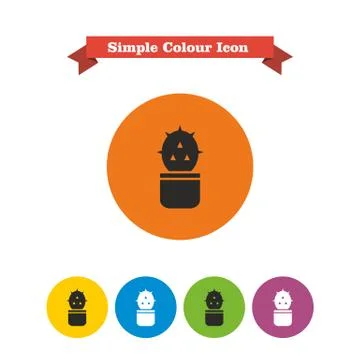 Cactus in pot Stock Illustration