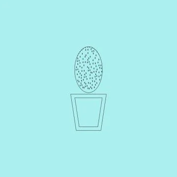Cactus pot Stock Illustration