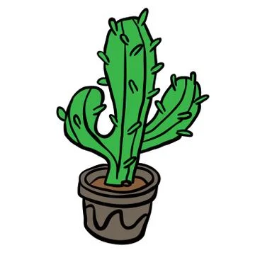 Cactus in a pot Stock Illustration