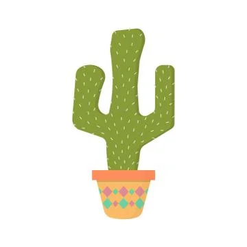 Cactus in pot Stock Illustration