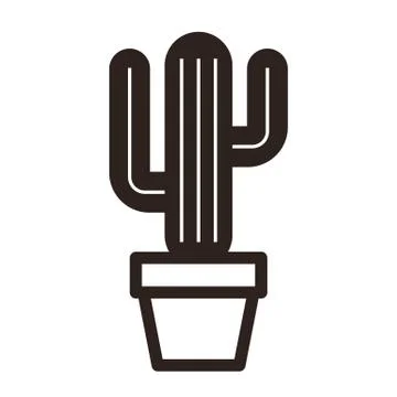 Cactus in pot Stock Illustration