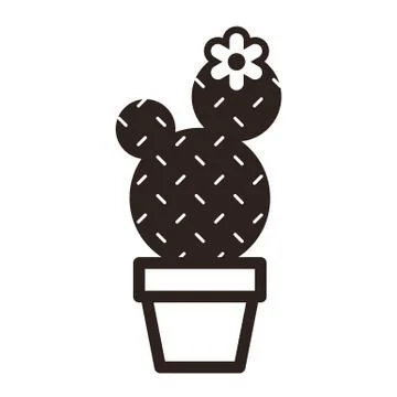 Cactus in pot Stock Illustration