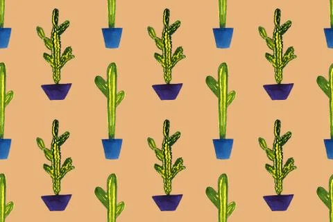 Cactus in the pot Stock Illustration