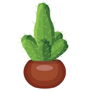 Cactus in a pot. Stock Illustration