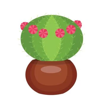 Cactus in a pot. Stock Illustration