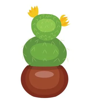 Cactus in a pot. Stock Illustration