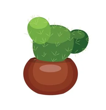 Cactus in a pot. Stock Illustration
