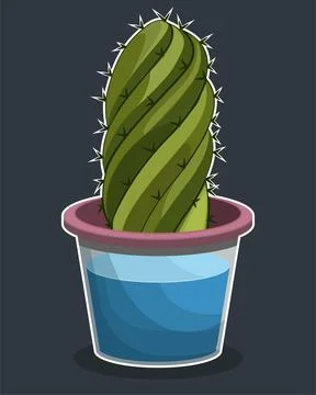 Cactus Pot Stock Illustration