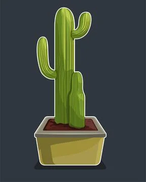 Cactus Potted Stock Illustration