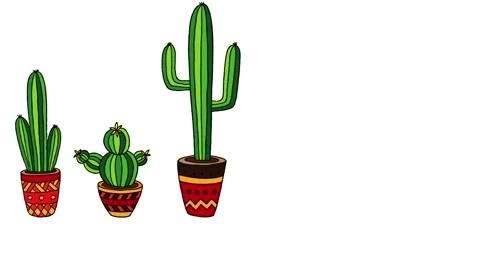 Cactus set Stockbeeldmateriaal 146969857