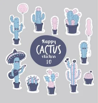 Cactus symbols Stock Illustration
