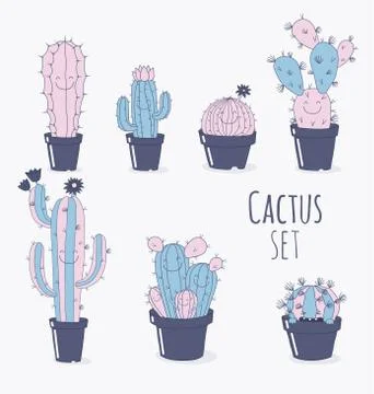 Cactus symbols Stock Illustration