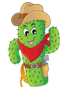 Cactus theme image - illustration. Stock Illustration