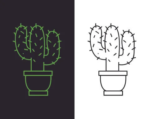 Cactus vector file | Editable  any changes can be possible Illustrazione stock