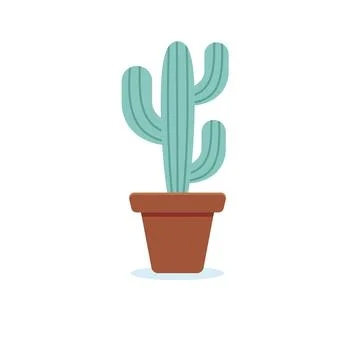 Cactus vector icon isolated on white background Stock Illustration