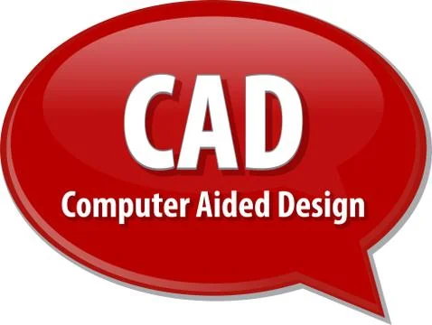 CAD acronym definition speech bubble illustration Stock Illustration
