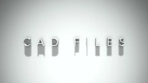 Cad files 3D title animation with shadows on a white background Vídeo Stock 297801940