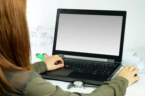 CAD Laptop Stock Photos