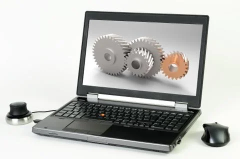 CAD Laptop Stock Photos