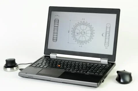 CAD Laptop Stock Photos