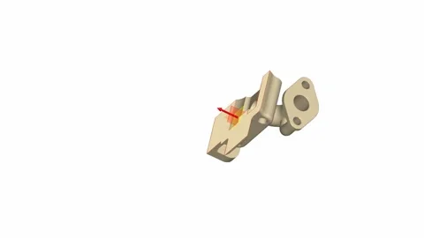 CAD Render of Machined Pump Housing Component, three dimensional computer a.. Stock-Footage 335539937