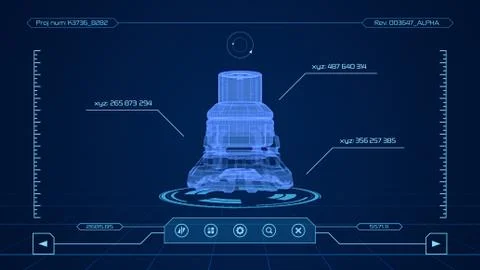 Cad software interface Illustrazione stock