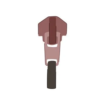 Cad zipper puller cartoon vector illustration 스톡 일러스트
