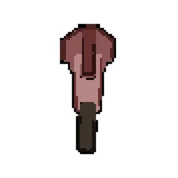 Cad zipper puller pixel art vector illustration 스톡 일러스트
