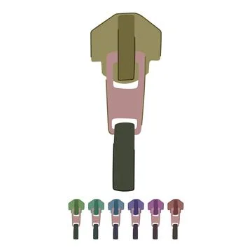 Cad zipper puller vector cartoon graphic Stock Illustration