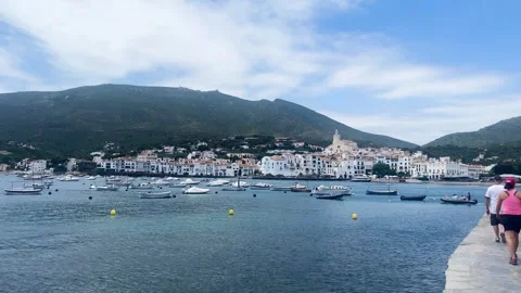 Cadaques white buildings Stock-Footage 280085156