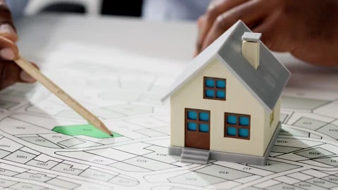 Cadastre Land Development Map Stock Footage 262105864