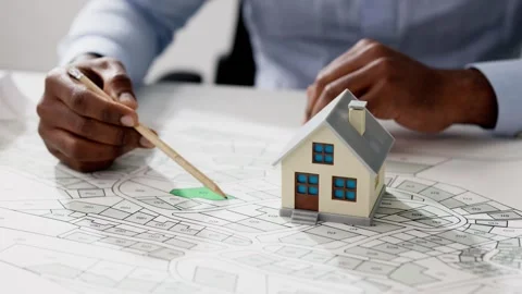 Cadastre Land Development Map Stock Footage 262881242