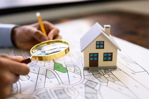 Cadastre Land Development Map Fotos de archivo