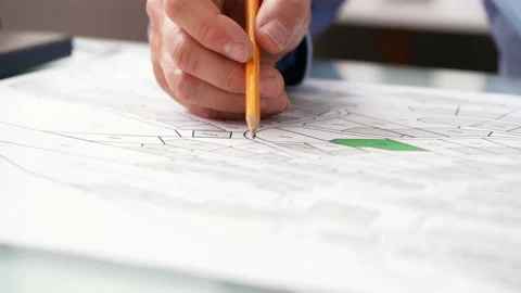 Cadastre Land Map Plan Vídeos de archivo 153592003