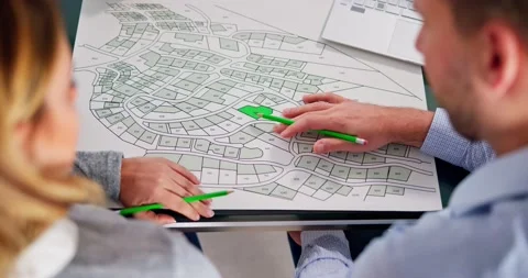 Cadastre Land Map Plot Vídeos de archivo 224957354