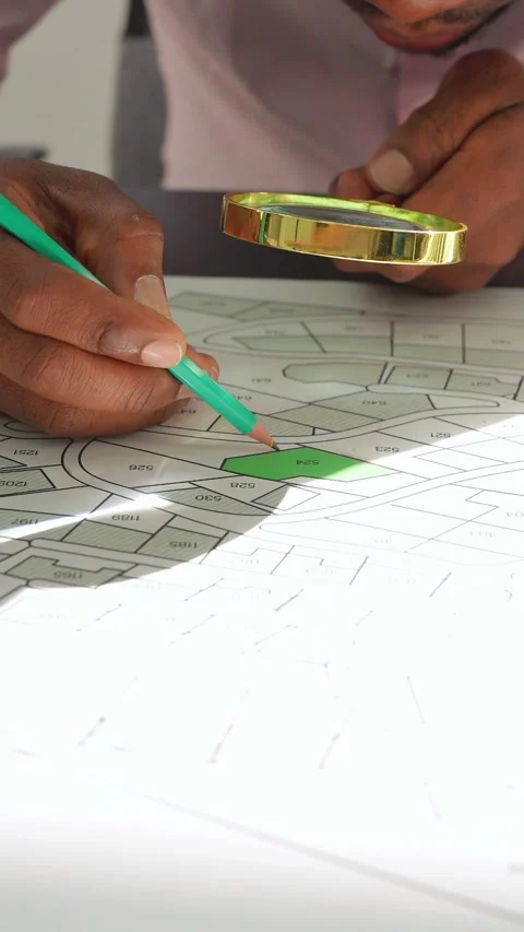 Cadastre Land Map Plot Stock Footage 229907006